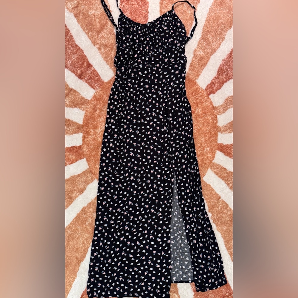 Aeropostale Black Floral Maxi Dress